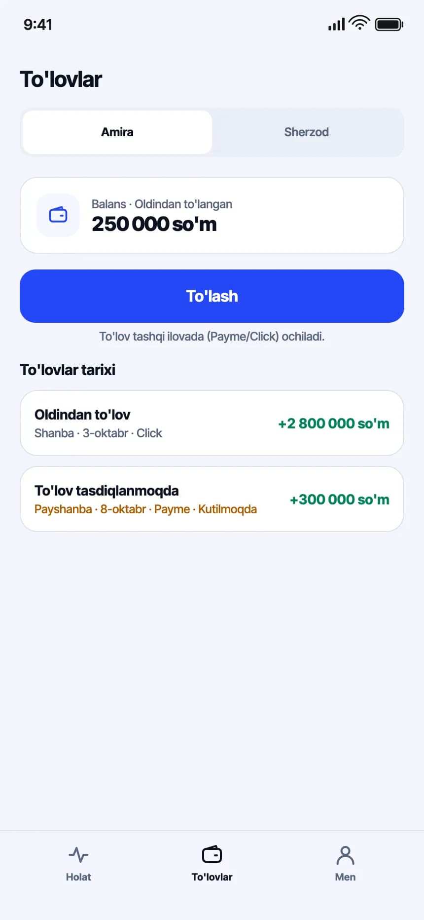 Ilmus Ota-ona: Qarz va to'lov